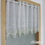 Lot de 2 blanc transparent jonquille Motif floral cantonnière fenêtre cantonnière - B00PTZFIX0